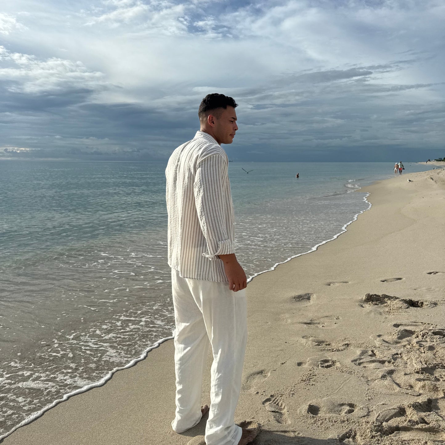 Portofino Sand Striped Shirt