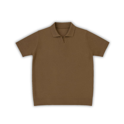 Capri Taupe Knit Polo