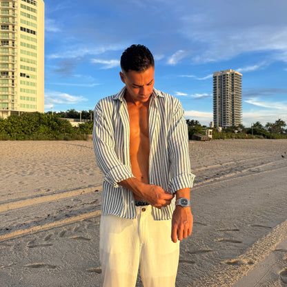 Portofino Blue Striped Shirt