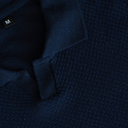 Capri Navy Knit Polo