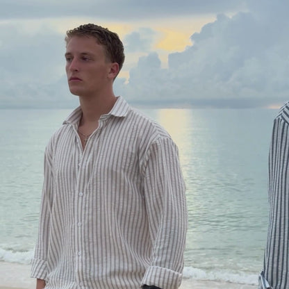 Portofino Sand Striped Shirt